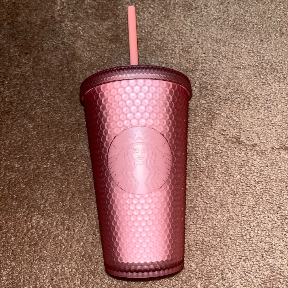 Starbucks light PINK studded cup tumbler grande